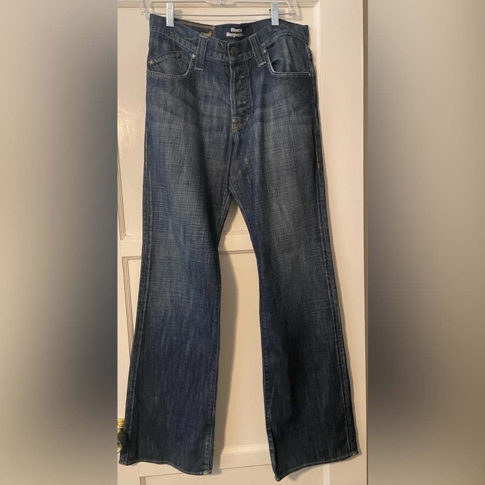 Rock & Republic Blue Jeans Faded Wash size 32 Festival Streetwear Beach Casual
